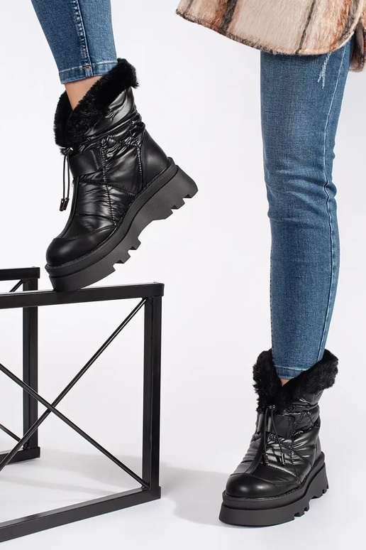 de color negro Botas de nieve para...