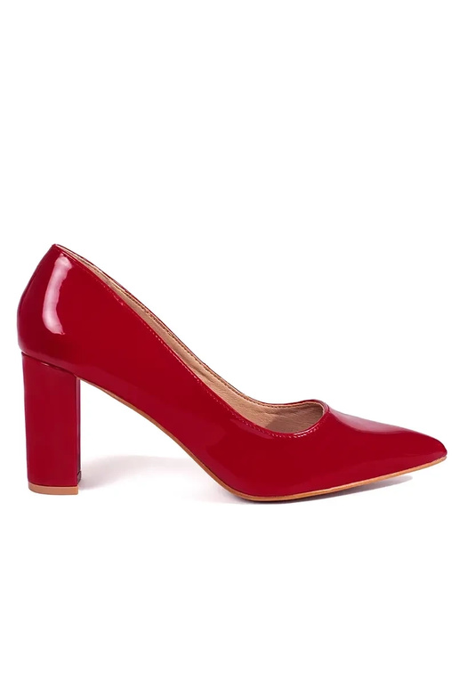 Estilo elegante lacado Rojo tacones...