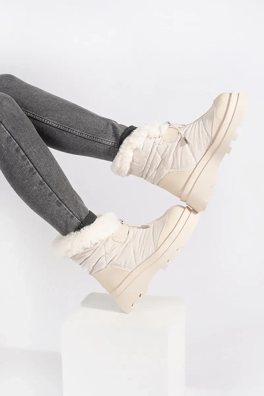 beige Botas de nieve para mujer z de...