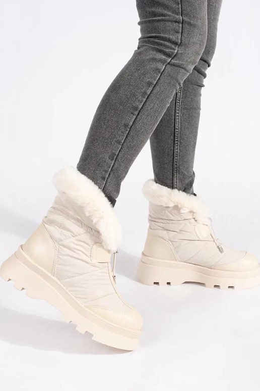 beige Botas de nieve para mujer z de...
