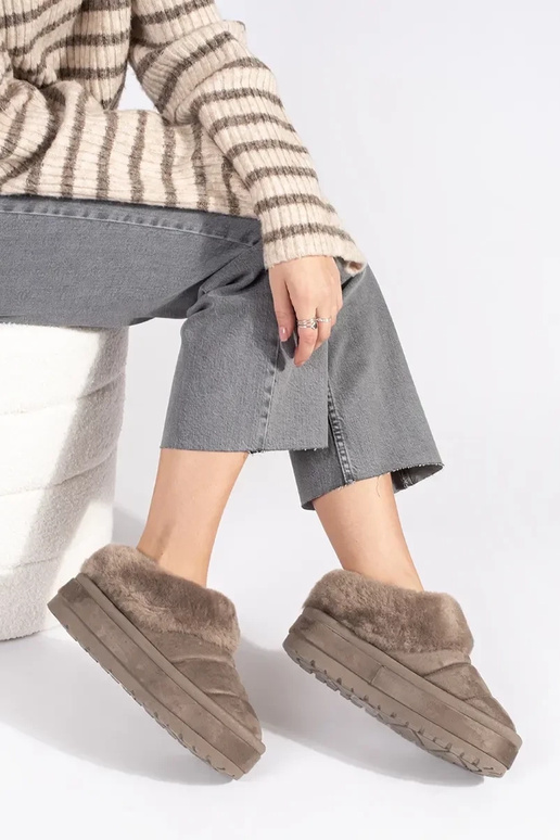 beige bajo corchete Botas de nieve...