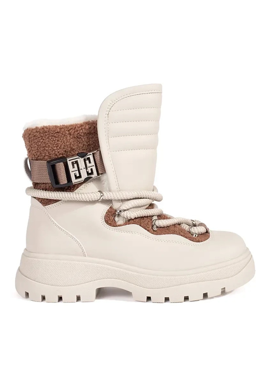 beige Botas de nieve para mujer con...