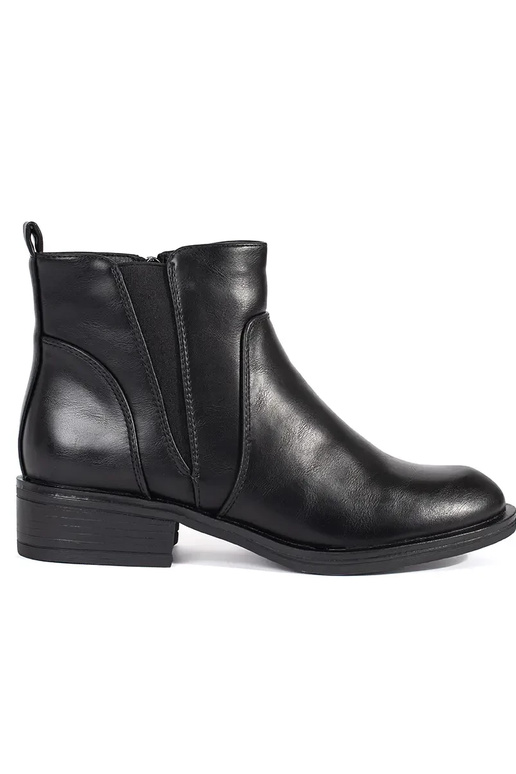 Botas de tacón bajo para mujer en negro Botas de tacón bajo para mujer en negro
