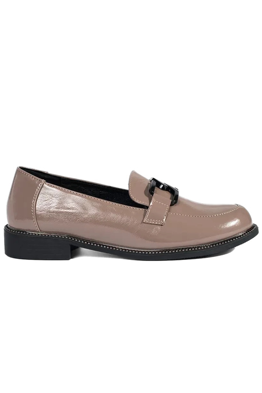 beige mocasines mocasines ze skórzaną...