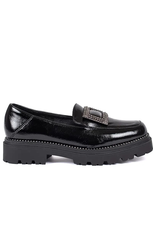 Mocasines de color negro mujer con...