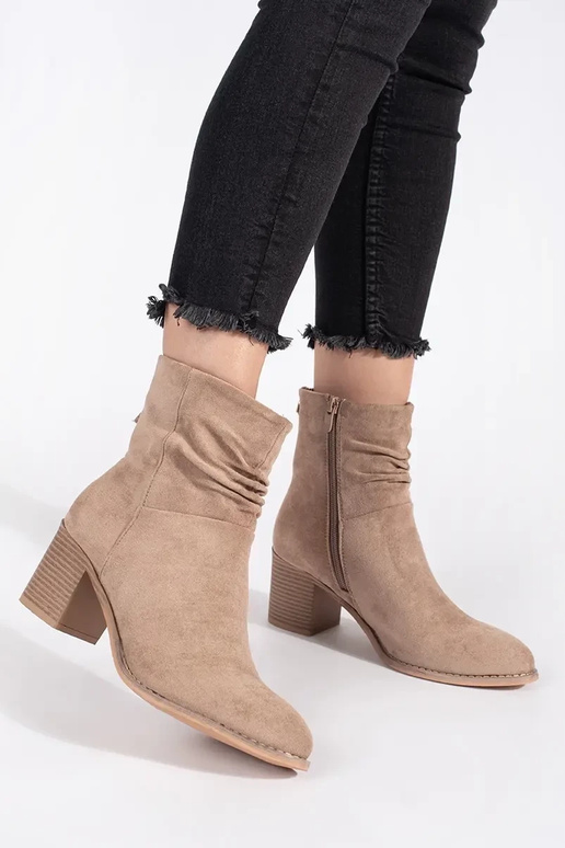 beige de gamuza Zapatos de mujer con...