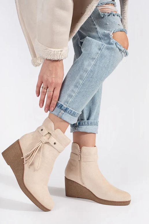 de gamuza brillantebeige Zapatos de...