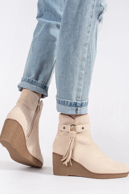 de gamuza brillantebeige Zapatos de...