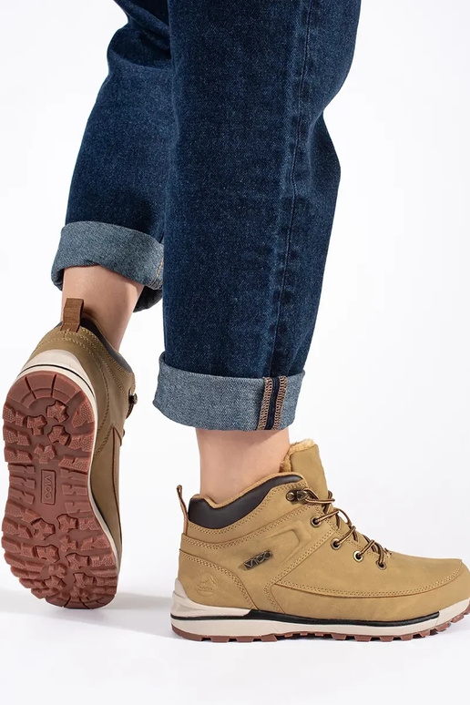 color marrón aislar Zapatos de trekking color marrón aislar Zapatos de trekking