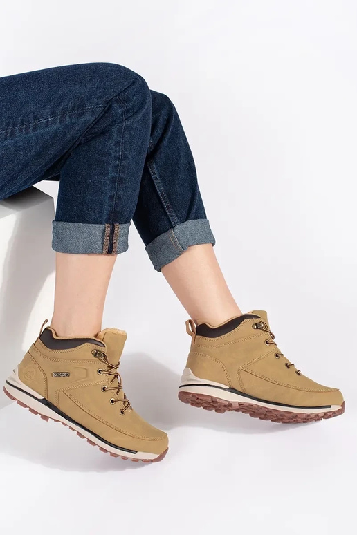 color marrón aislar Zapatos de trekking color marrón aislar Zapatos de trekking