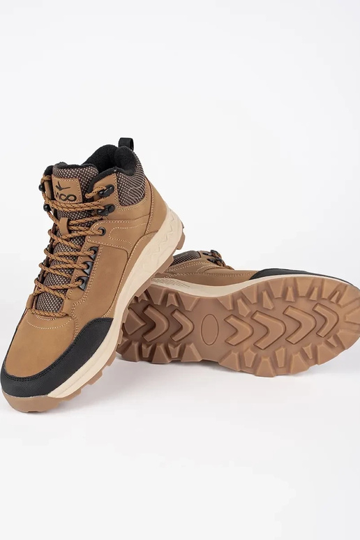 color marrón caminatas zapatos...