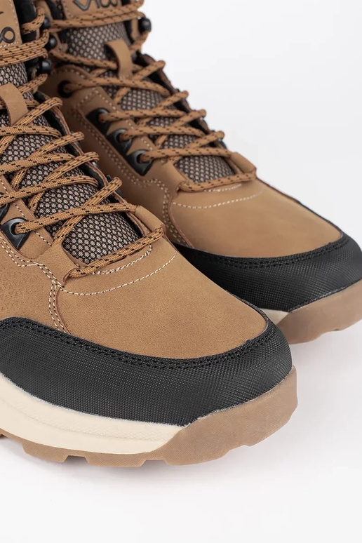 color marrón caminatas zapatos...