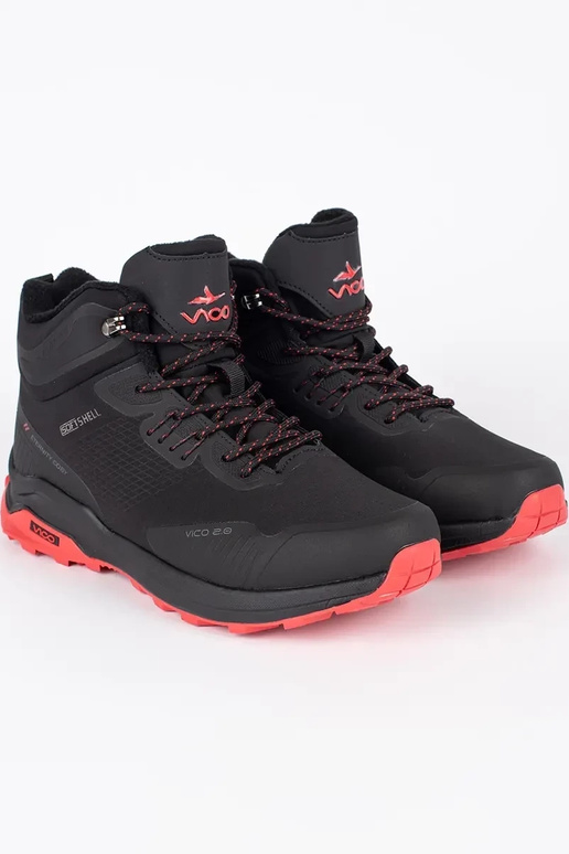 Negro y-Rojo hombres Zapatos de trekking