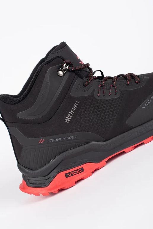 Negro y-Rojo hombres Zapatos de trekking