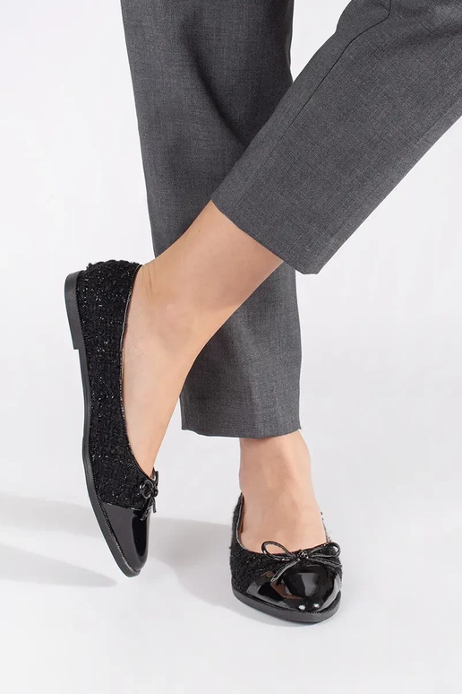 de color negro Brillantina bailarinas... de color negro Brillantina bailarinas...