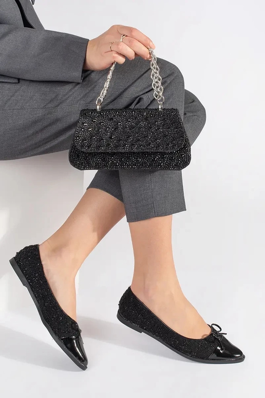 negro pequeño bolso A cekiny ze...