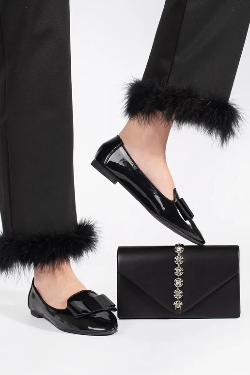 negro bolso bolso de mano decorado...