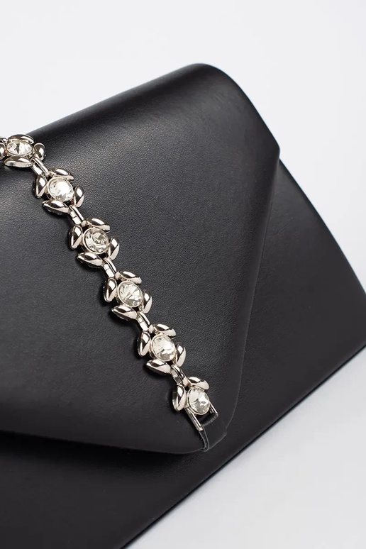 negro bolso bolso de mano decorado...