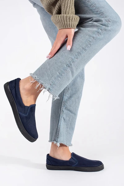 Zapatos azules de cierre slip on