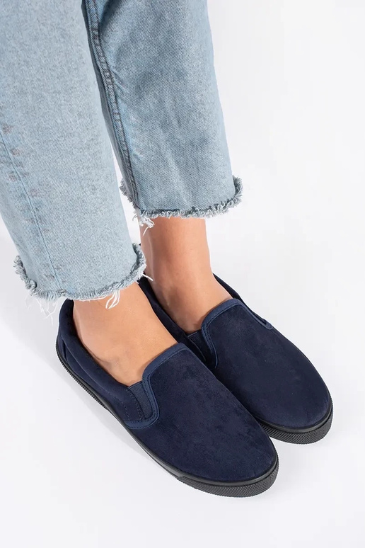 Zapatos azules de cierre slip on