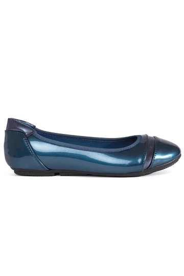 Bailarinas metálicas azules