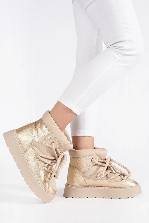 color marfil atado para arriba Botas...