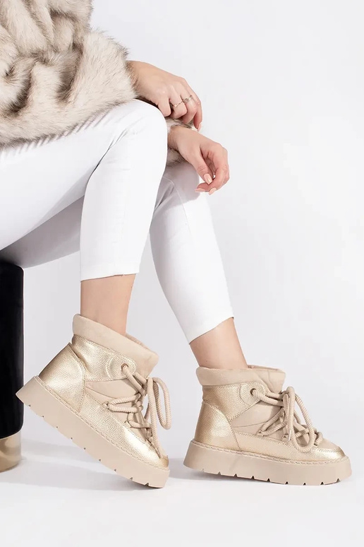 color marfil atado para arriba Botas...