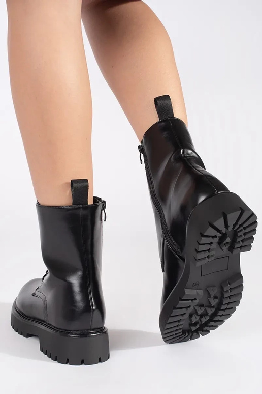 de color negro zapatos botas altas de...