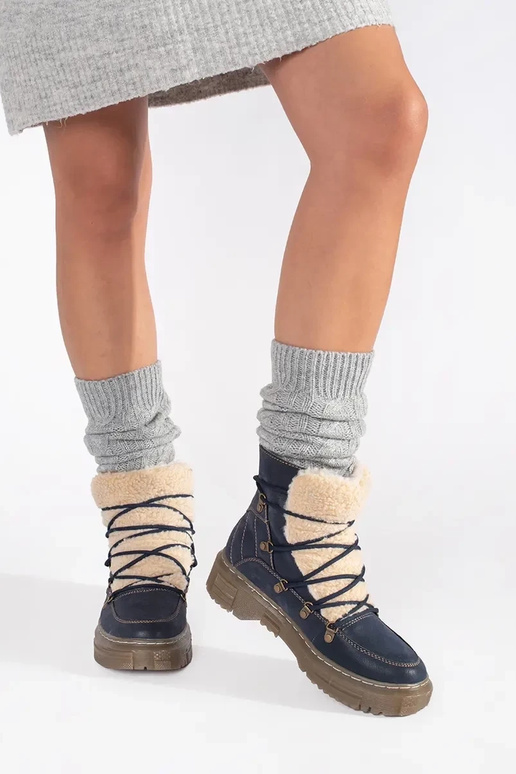 Botines azul marino aislados con... Botines azul marino aislados con...