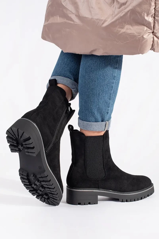 Zapatos planos de gamuza en color...