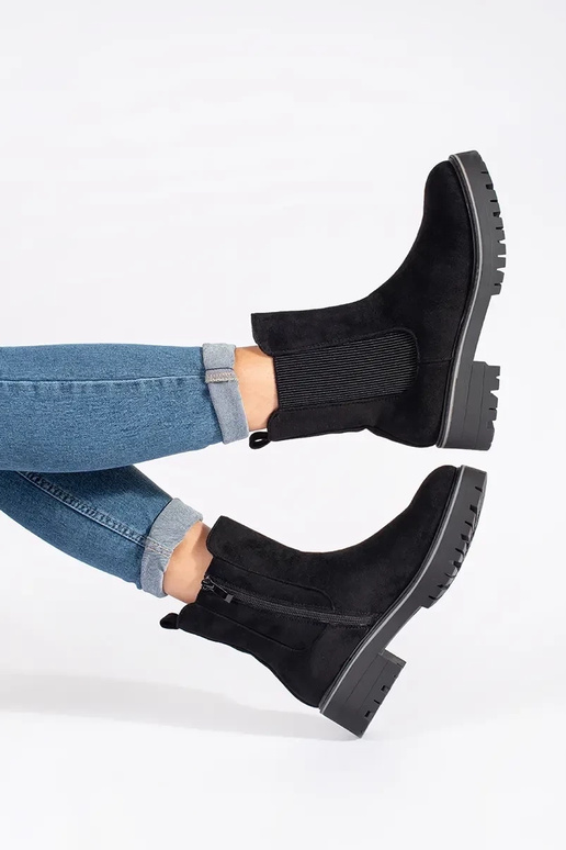 Zapatos planos de gamuza en color...