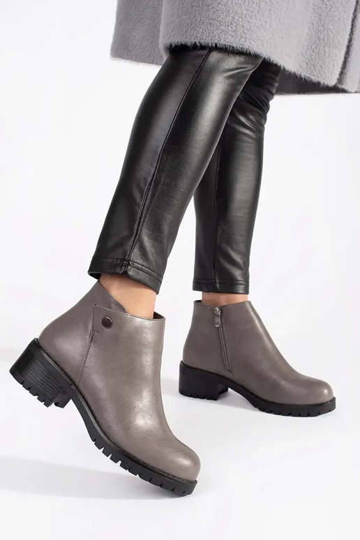 Zapatos en color gris de imitación de...