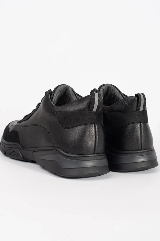 Botas de hombre con cordones color negro Botas de hombre con cordones color negro