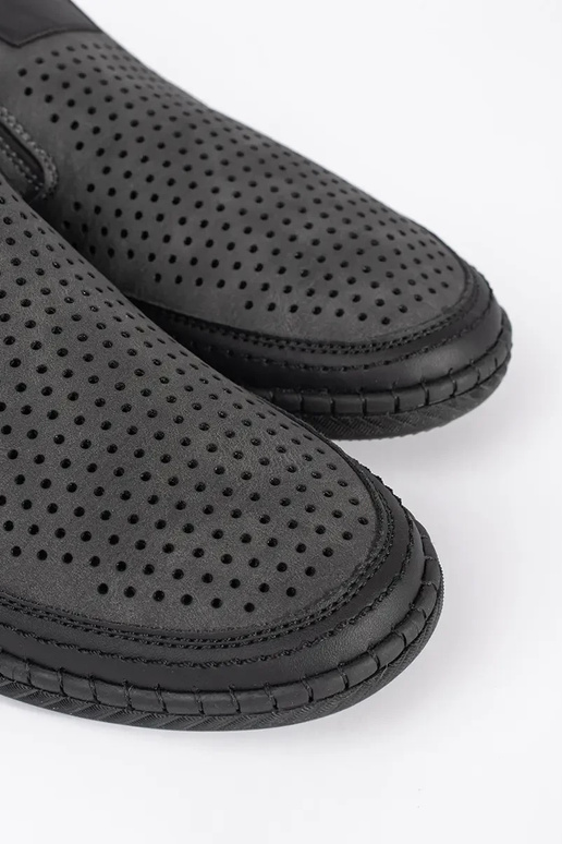 Zapatos de hombre de charol color gris