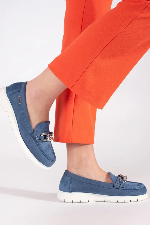 Mocasines de ante con plataforma y...