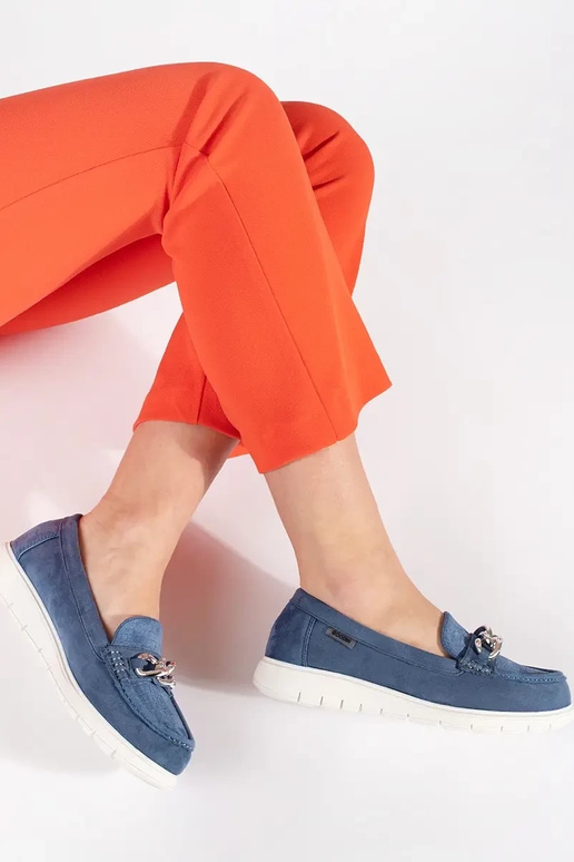 Mocasines de ante con plataforma y...