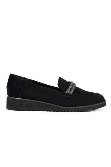 Mocasines negros de ante