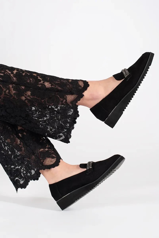 Mocasines negros de ante Mocasines negros de ante