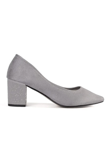 Zapatos de tacón grises de...