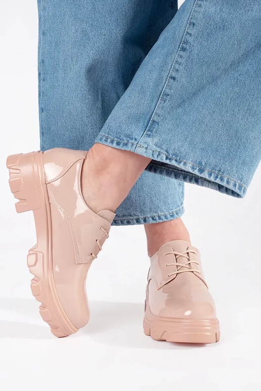 Zapatos con efecto de charol y...