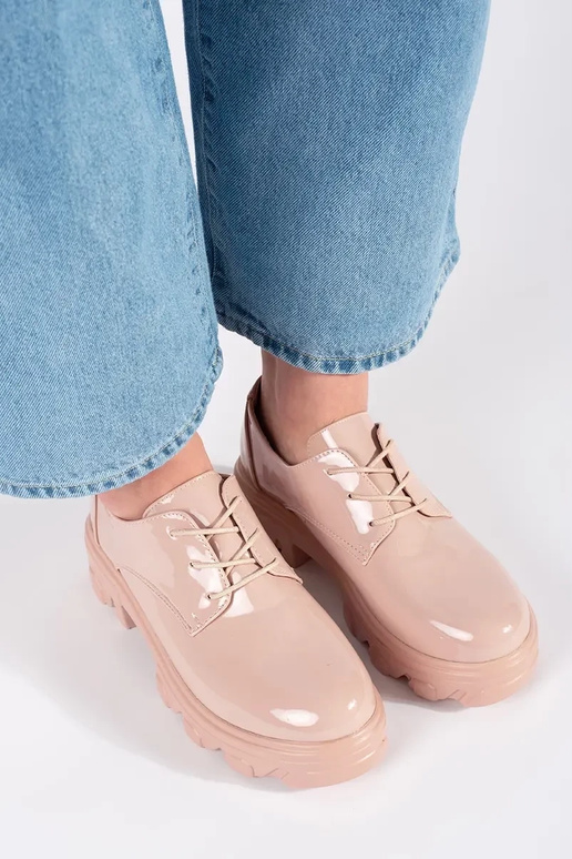 Zapatos con efecto de charol y...