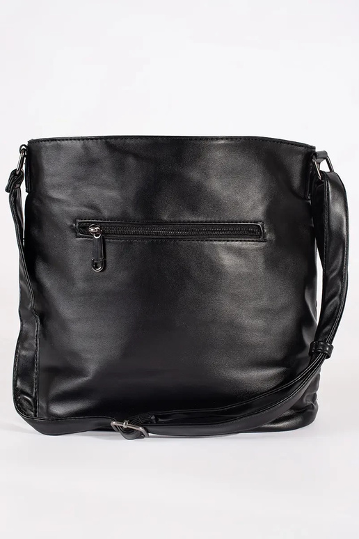 Bolso de mano negro acolchado para mujer