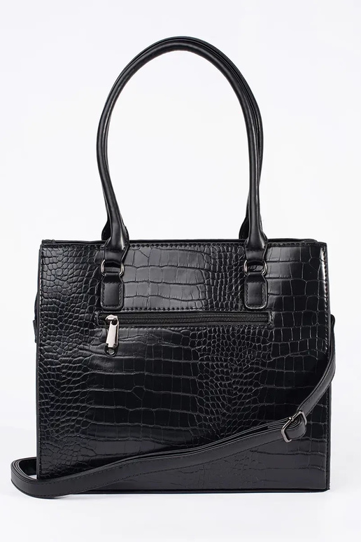 Bolso negro de tamaño mediano bandolera