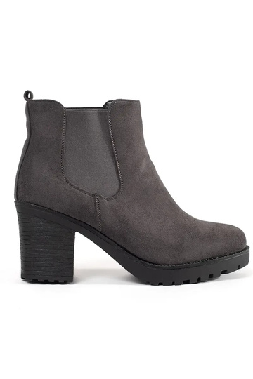 Botines grises de ante con...