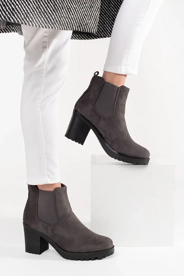 Botines grises de ante con... 2
