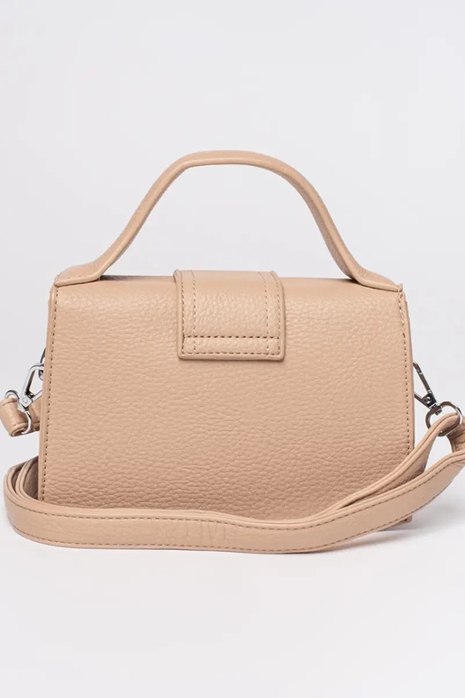 Bolso pequeño beige con asa