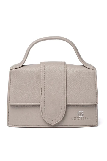 Bolso pequeño gris con asa