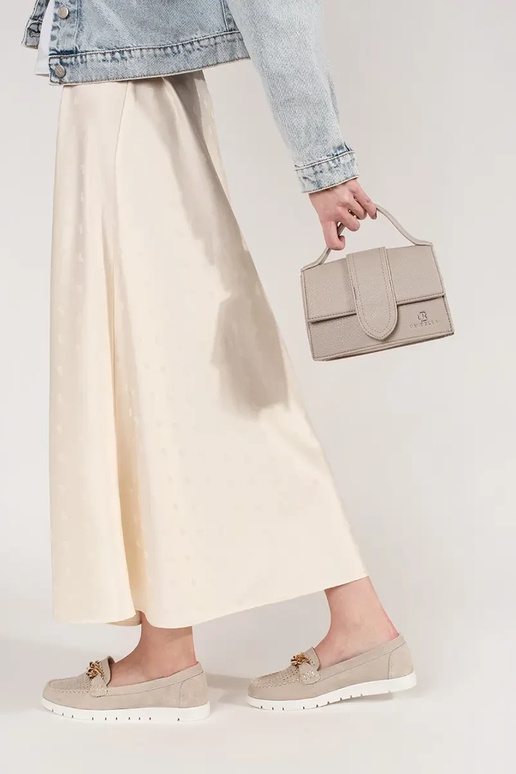 Bolso pequeño gris con asa