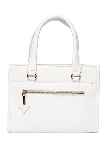 Bolso blanco con cremallera