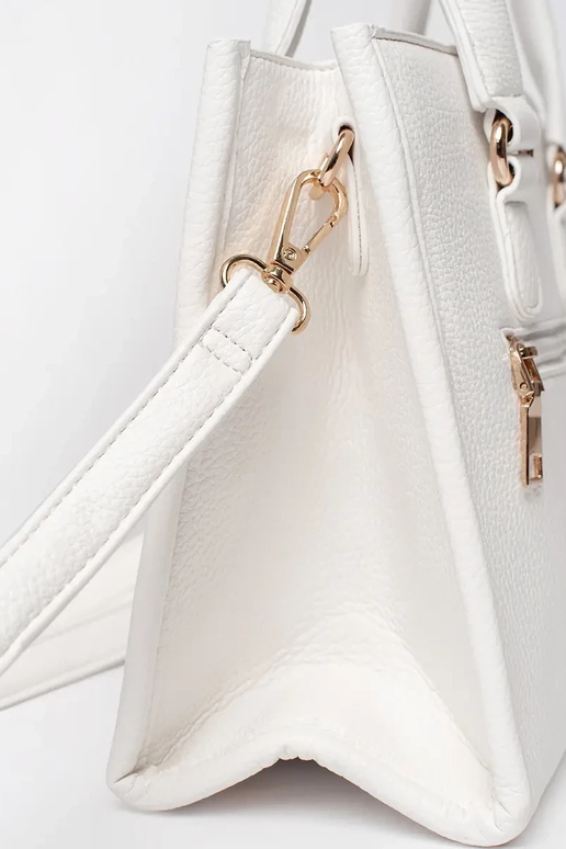 Bolso blanco con cremallera